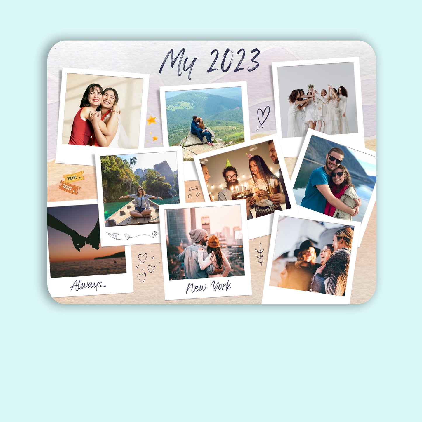My Memories - Frame less acrylic wall photo collage