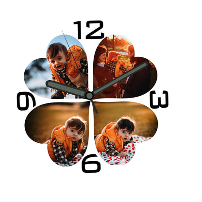 Aurora Leaf - Personalized Acrylic Photo Wall Clock