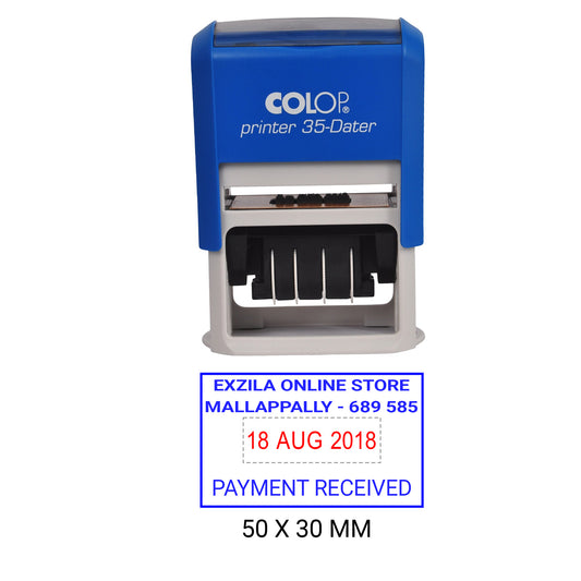 Dater Stamp – 50x30 mm (Two-Colour Print)