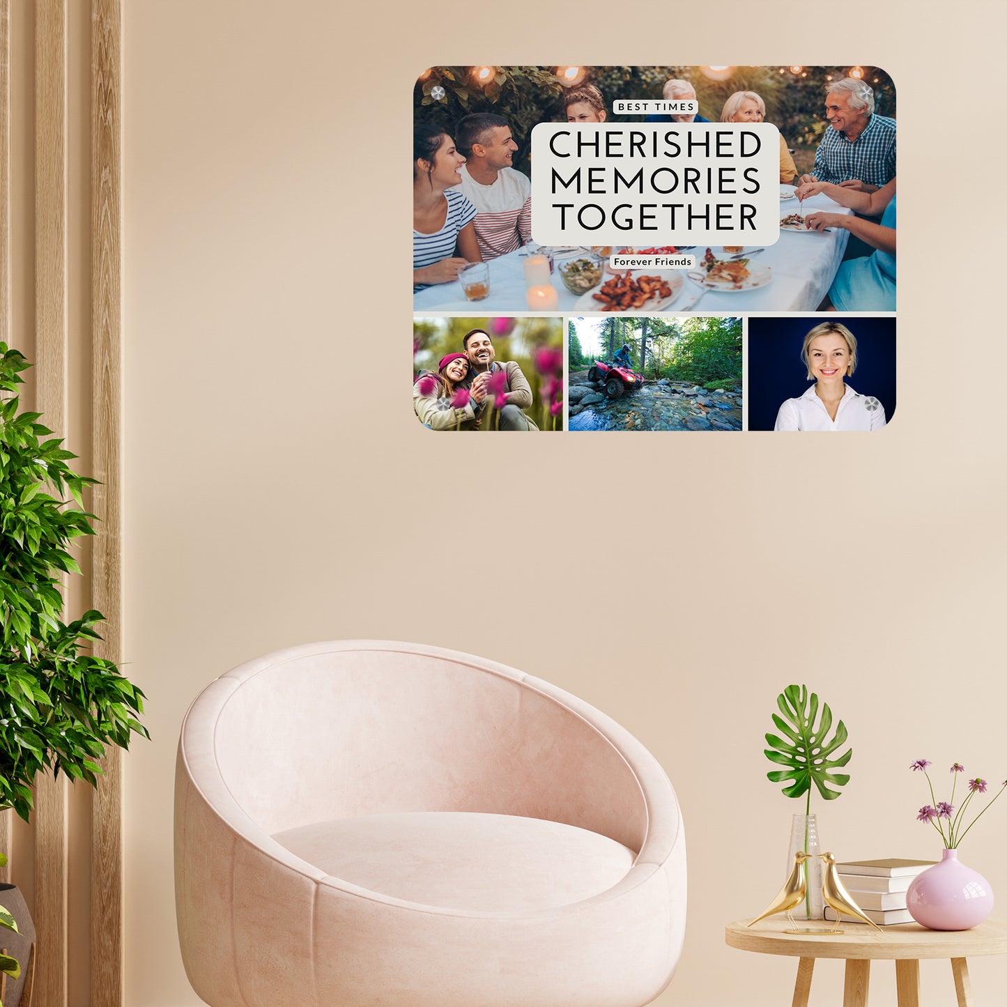 Together Frame - Frame less acrylic wall photo collage