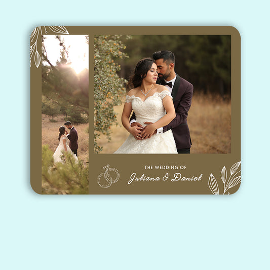 Golden Brown - Frame less acrylic wall photo collage