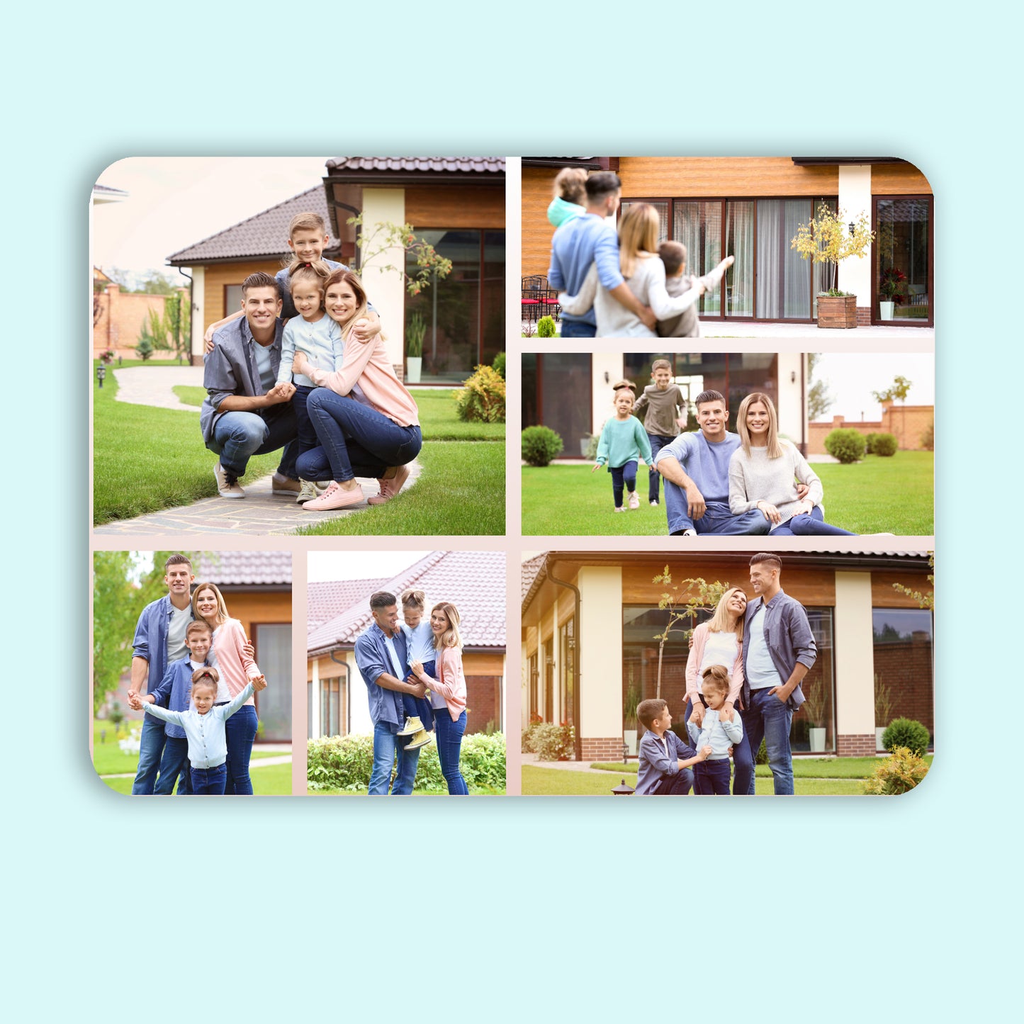 Heart Frame Collage - Frame less acrylic wall photo collage