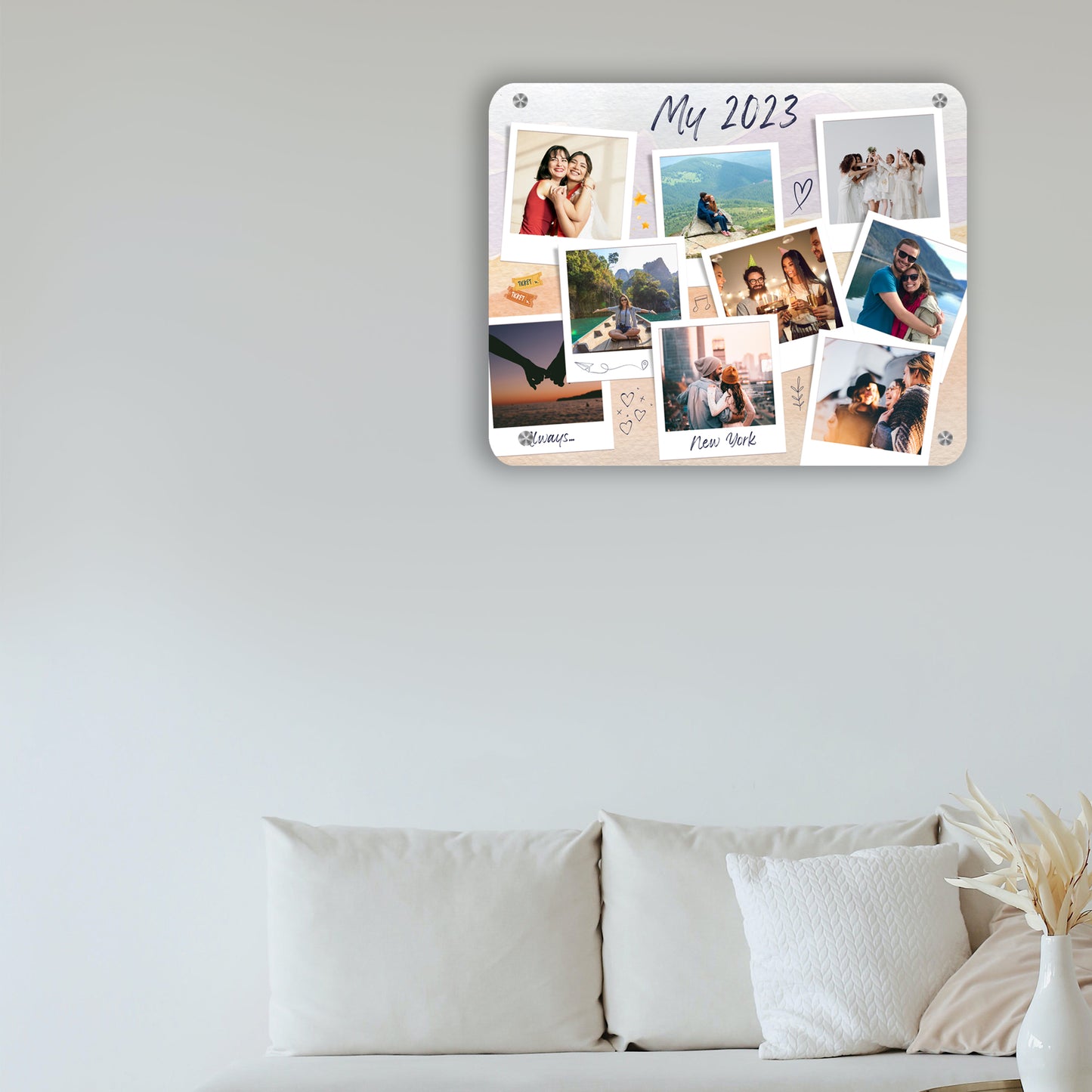 My Memories - Frame less acrylic wall photo collage