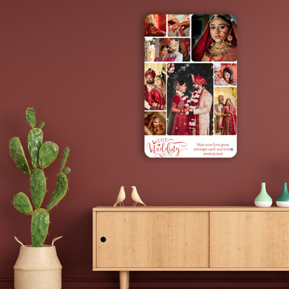 Wedded Moments - Frame less acrylic wall photo collage