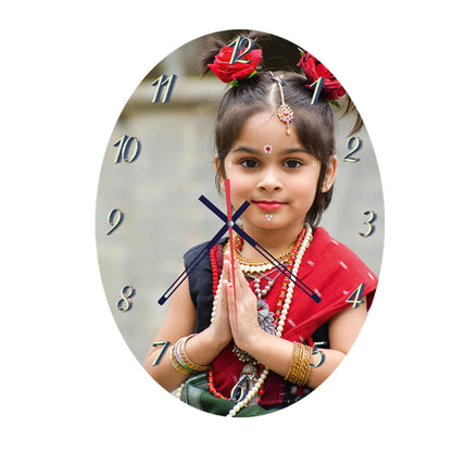 Velvet Vow - Personalized Acrylic Photo Wall Clock