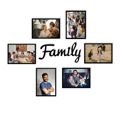 Family first  – 6 Frame Set with Laser Cut Family art