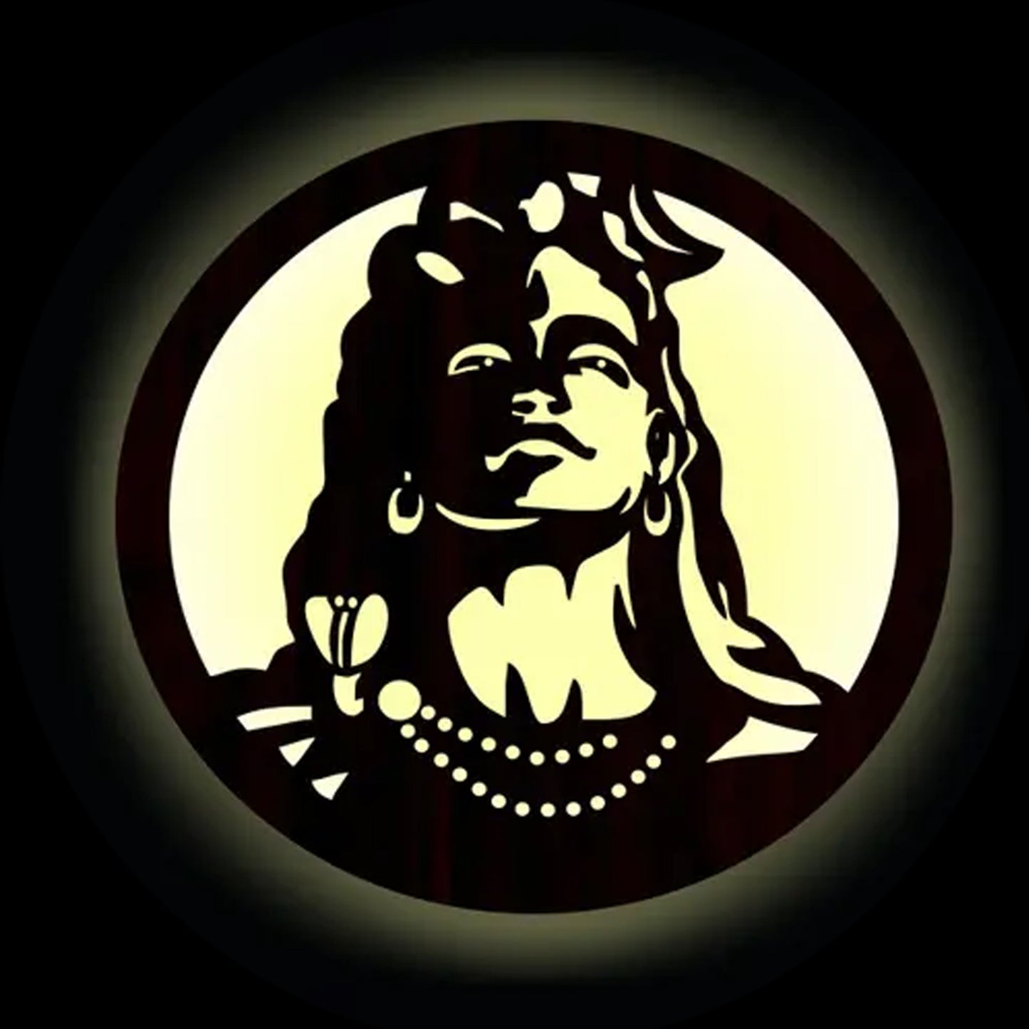 Adiyogi LED Wall Lamp – Spiritual Neon Wall Decor for Home