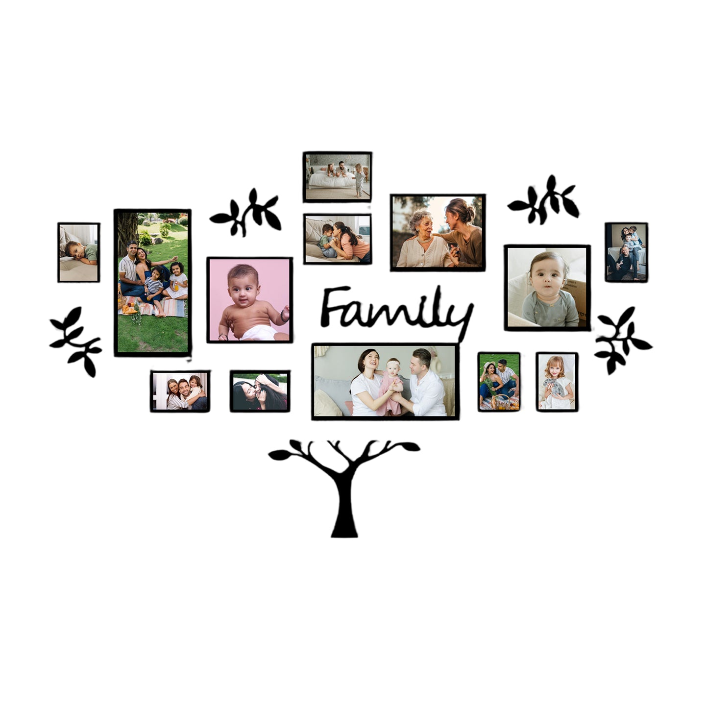 Home Roots – 13 Frame Set with Laser Cut Family Tree