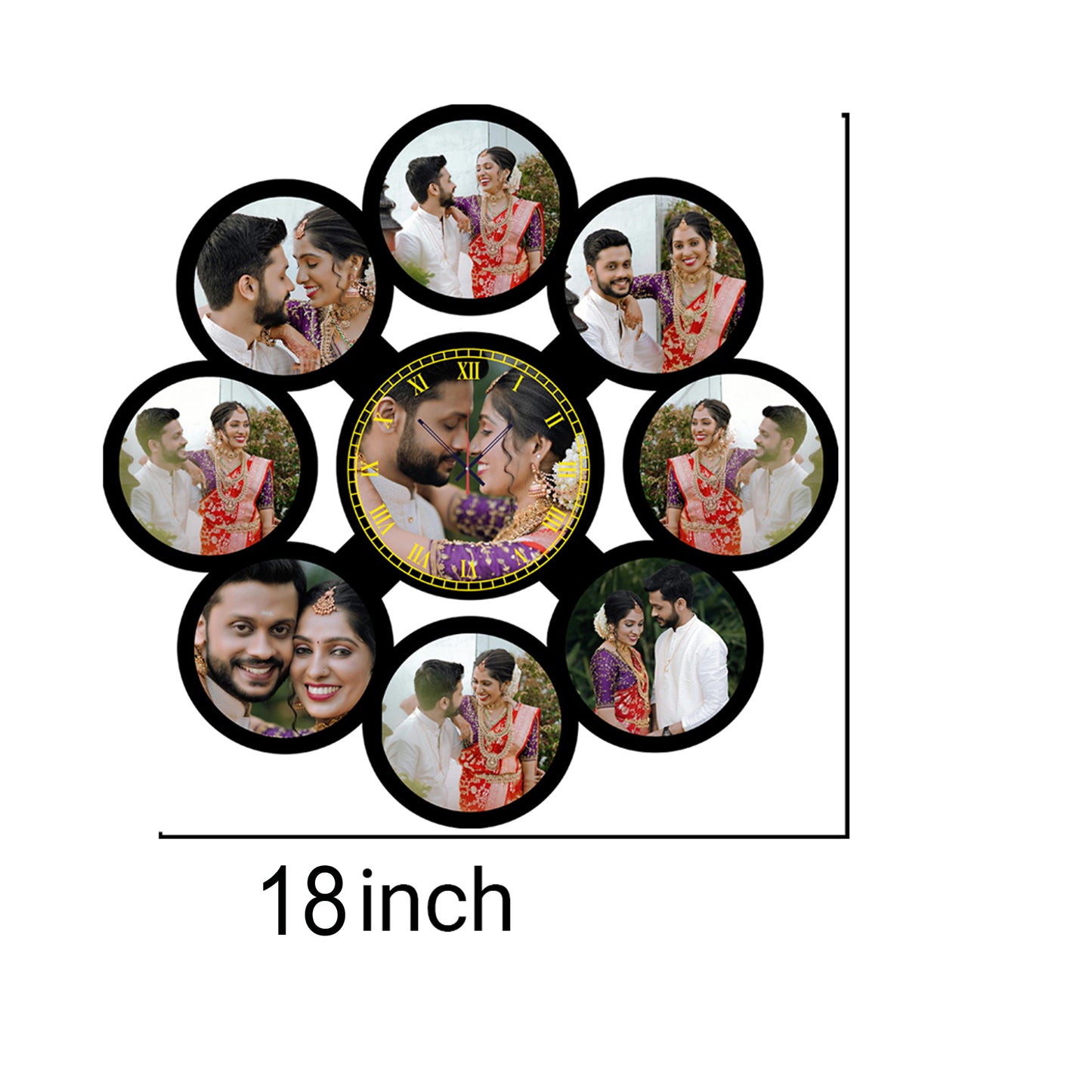 Confetti Time - Personalized Acrylic Photo Wall Clock