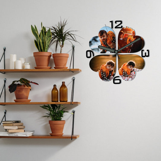 Aurora Leaf - Personalized Acrylic Photo Wall Clock