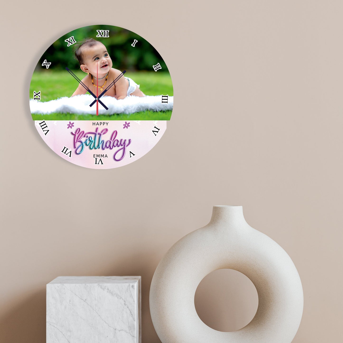 Luna Heart - Personalized Acrylic Photo Wall Clock