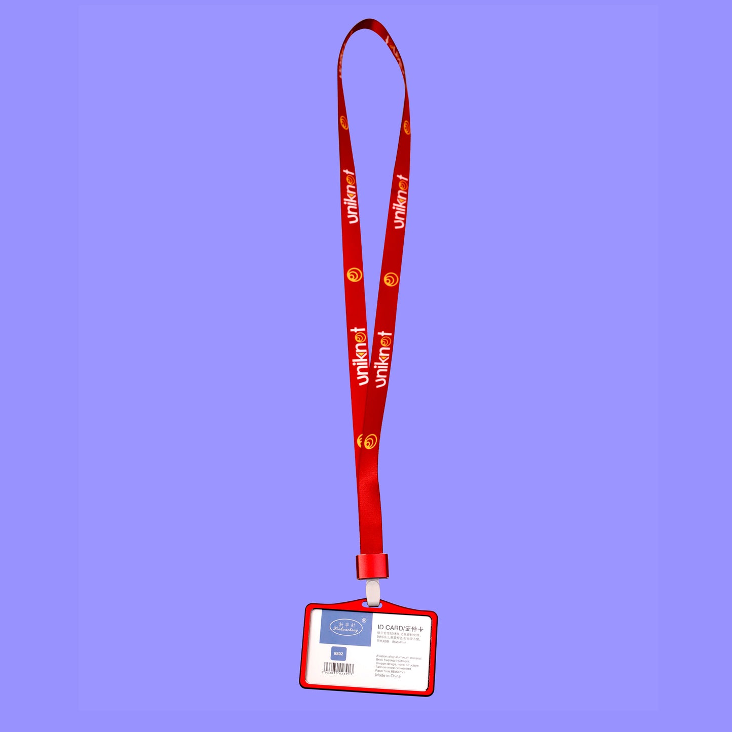 Executive Metallic ID Card with Powder-Coated Aluminum Pouch & Custom Printed Lanyard