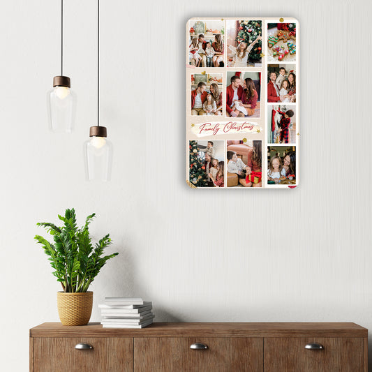 Family Christmas - Frame less acrylic wall photo collage