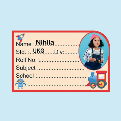 Personalized Name Sticker for Students – Photo + Name