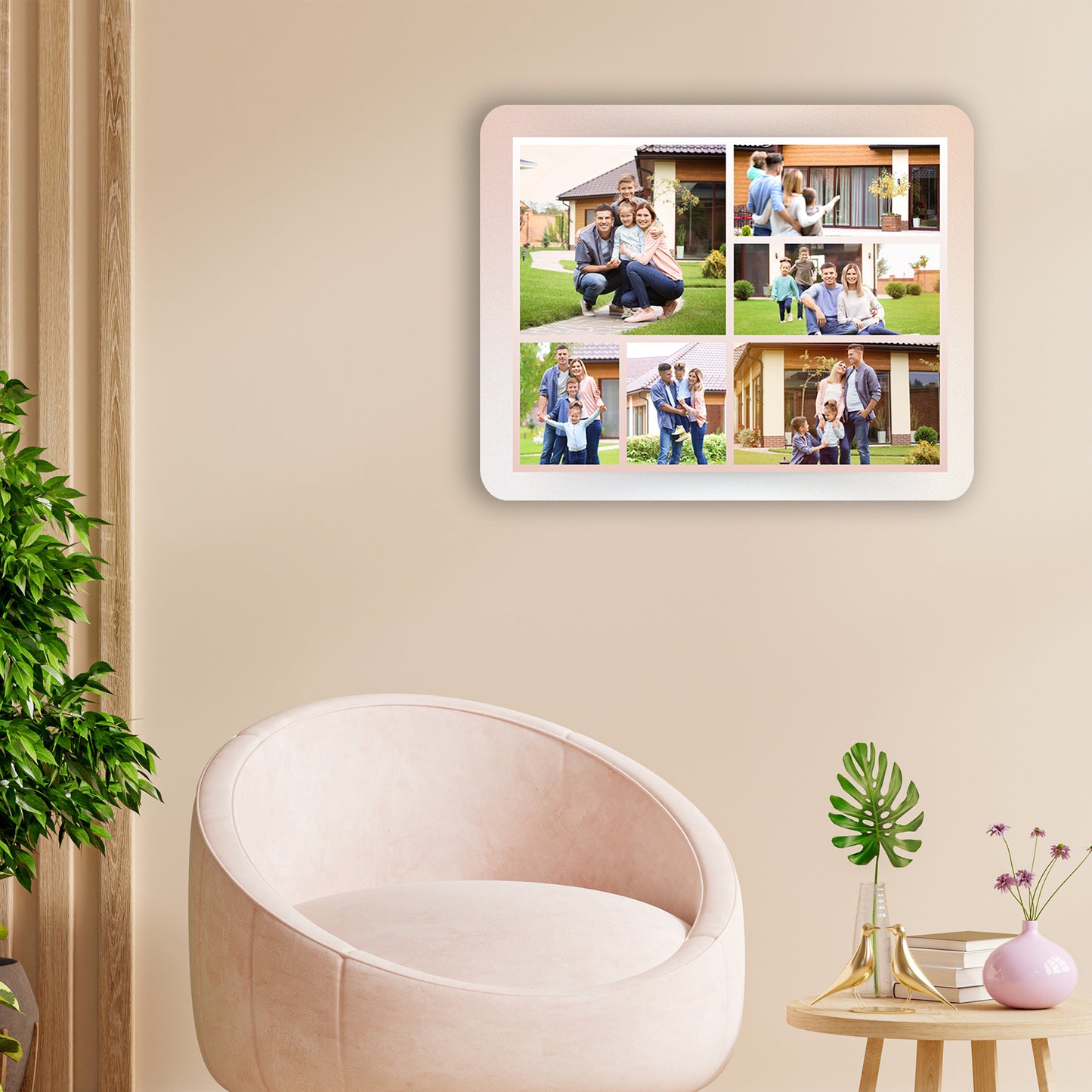 Our Story Board - Frame less acrylic wall photo collage