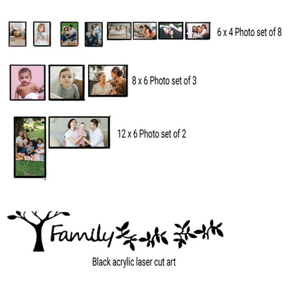 Home Roots – 13 Frame Set with Laser Cut Family Tree