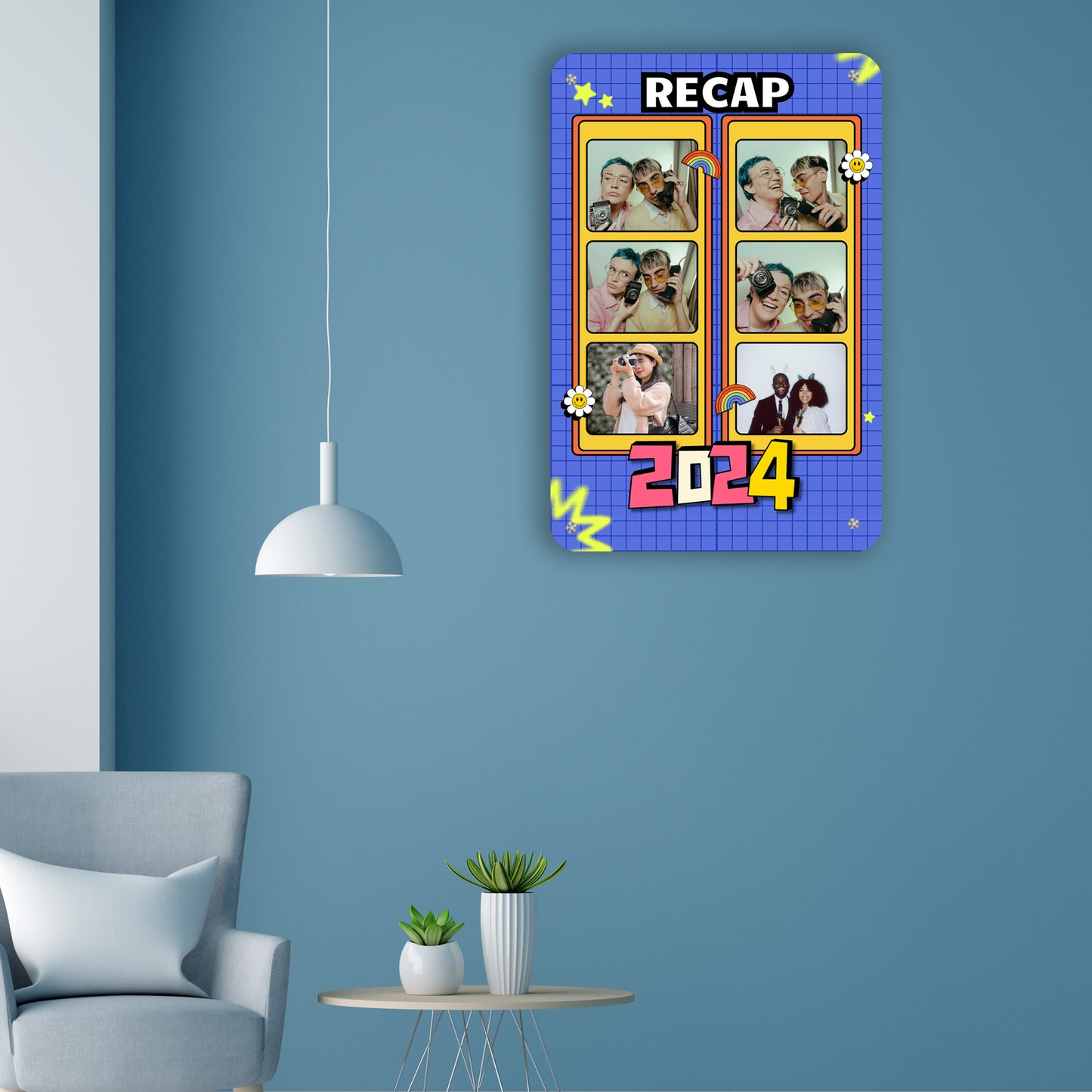 Recap last year - Frame less acrylic wall photo collage