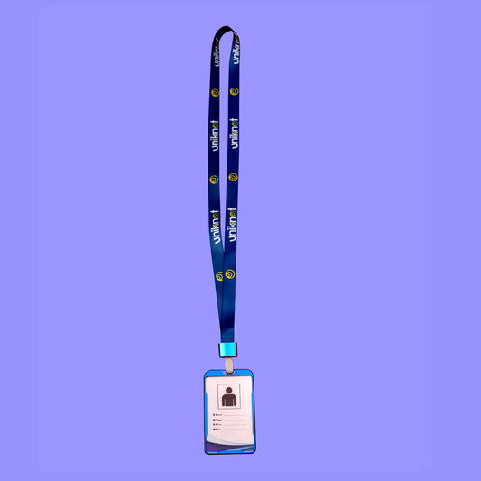 Executive Metallic ID Card with Powder-Coated Aluminum Pouch & Custom Printed Lanyard