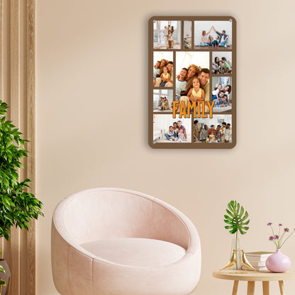 Happy family - Frame less acrylic wall photo collage