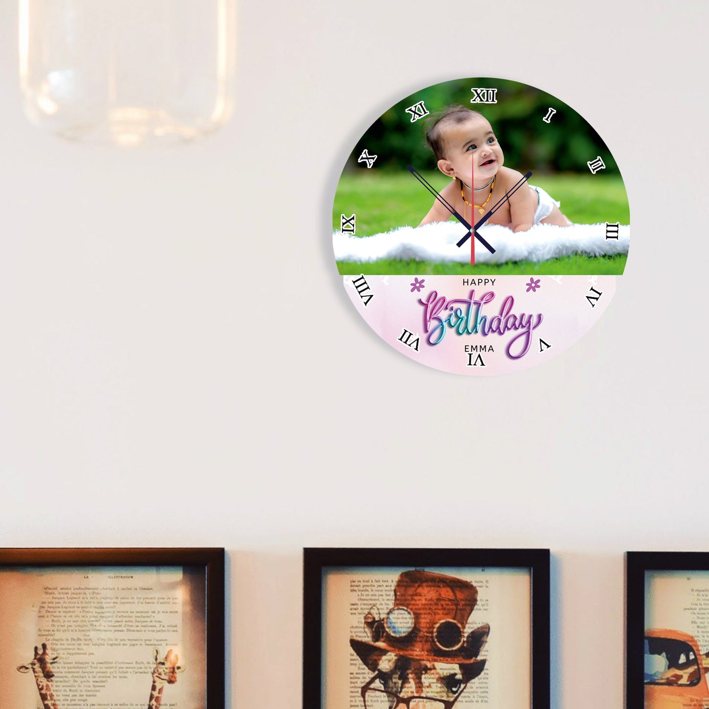 Luna Heart - Personalized Acrylic Photo Wall Clock