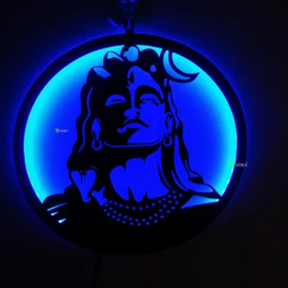 Adiyogi LED Wall Lamp – Spiritual Neon Wall Decor for Home