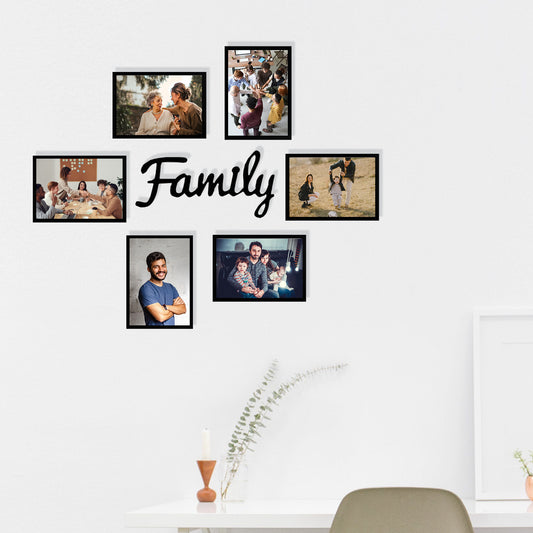 Family first  – 6 Frame Set with Laser Cut Family art