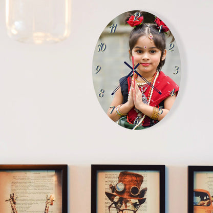 Velvet Vow - Personalized Acrylic Photo Wall Clock