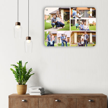 Heart Frame Collage - Frame less acrylic wall photo collage