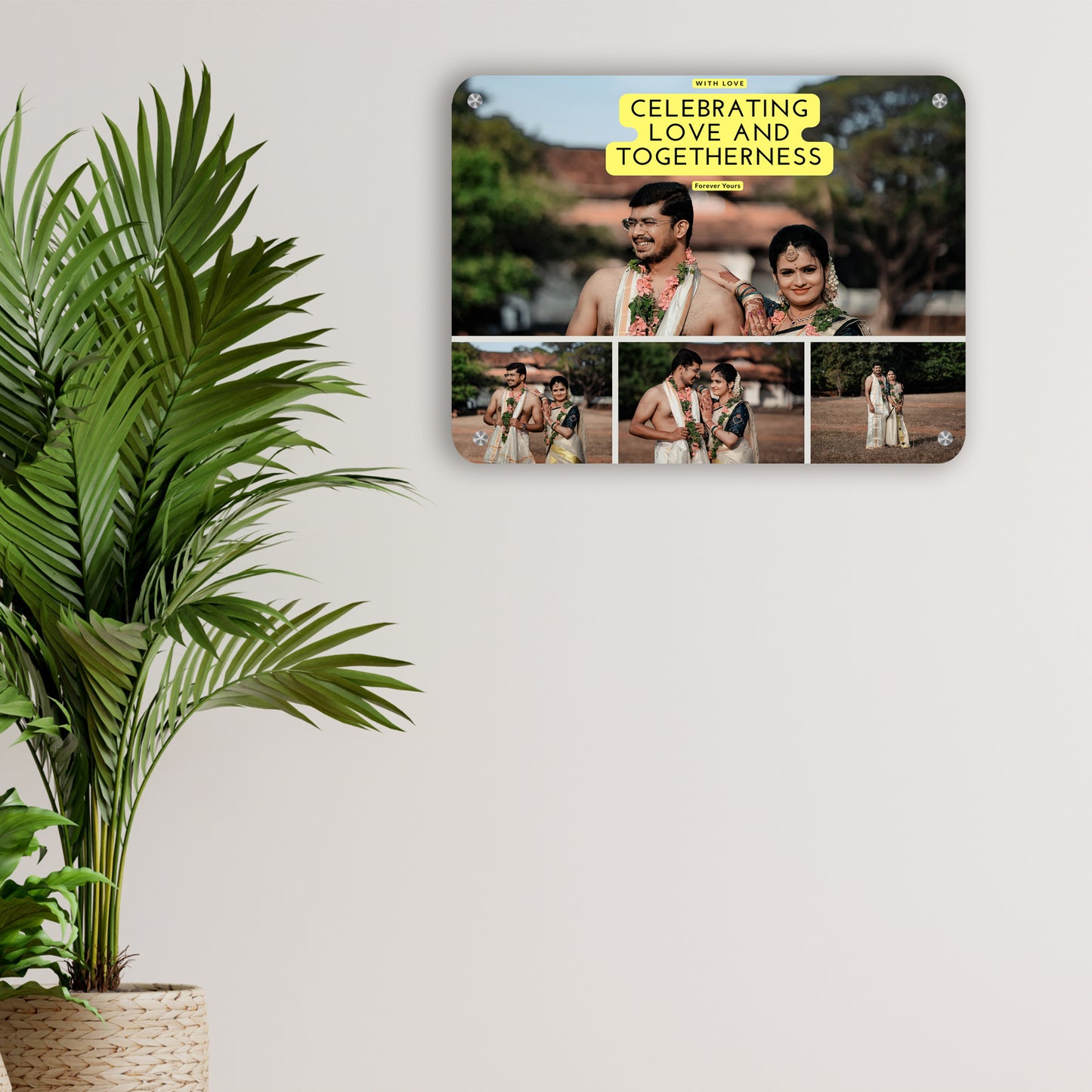 Tied in Time - Frame less acrylic wall photo collage