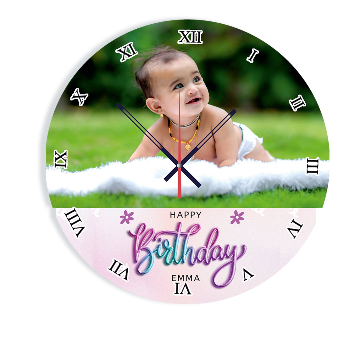 Luna Heart - Personalized Acrylic Photo Wall Clock