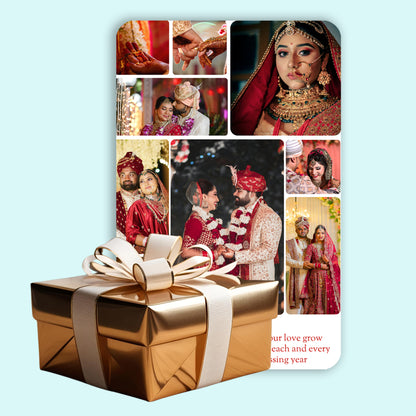 Wedded Moments - Frame less acrylic wall photo collage
