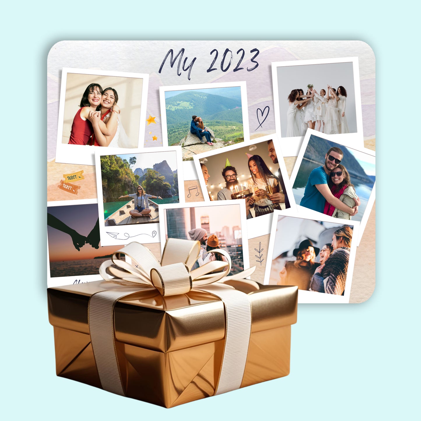 My Memories - Frame less acrylic wall photo collage