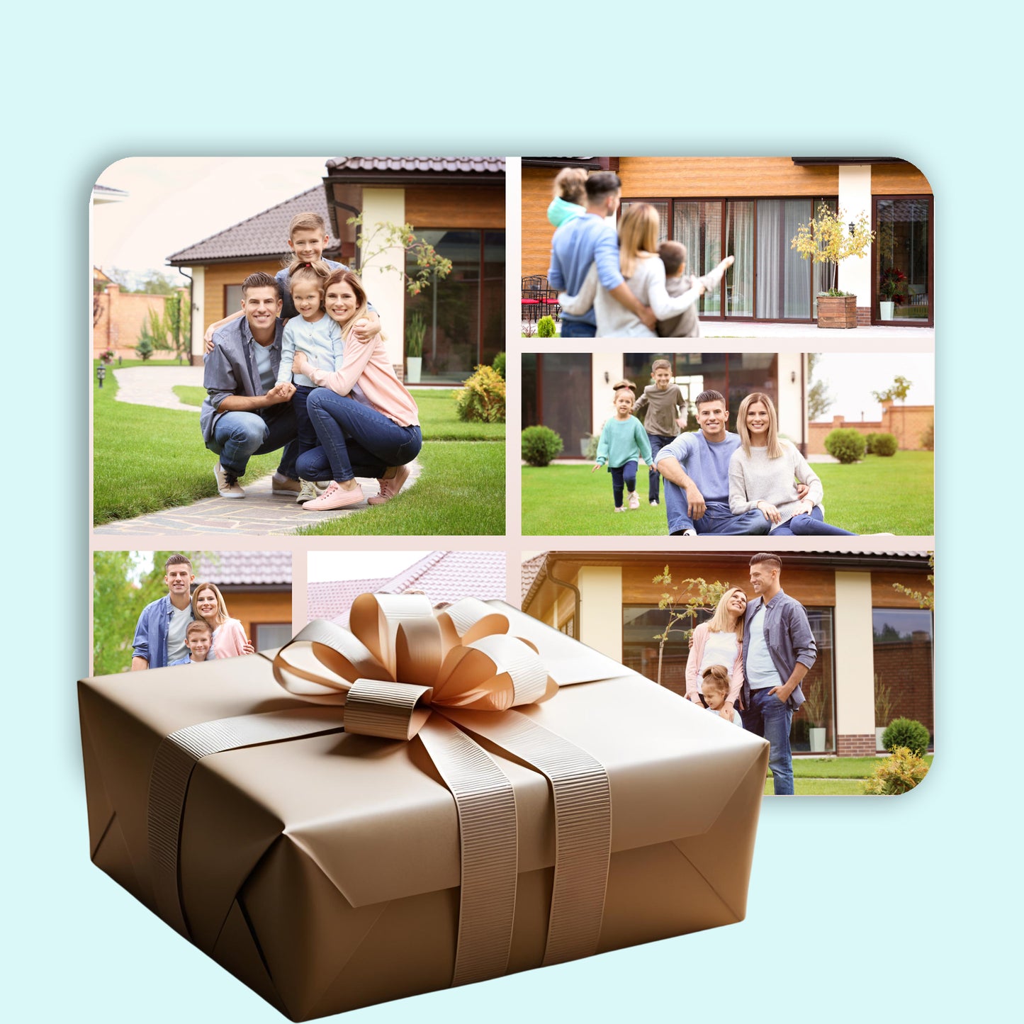 Heart Frame Collage - Frame less acrylic wall photo collage