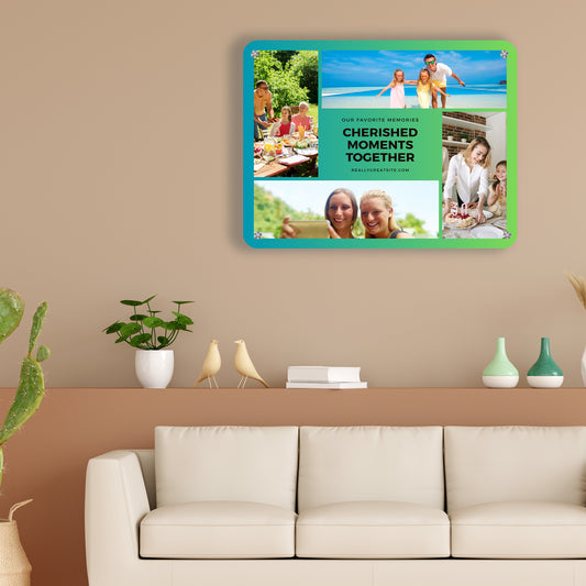 Cherished Moments Together - Frame less acrylic wall photo collage