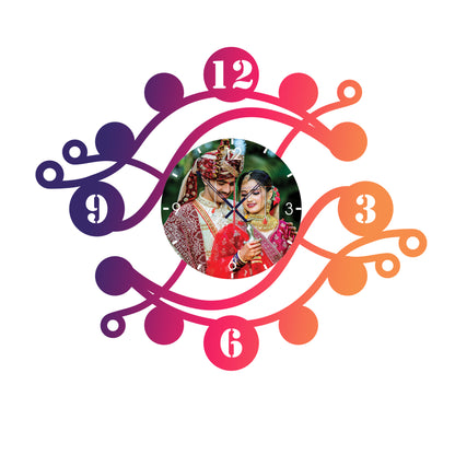 Enchanted Hour - Personalized Acrylic Photo Wall Clock