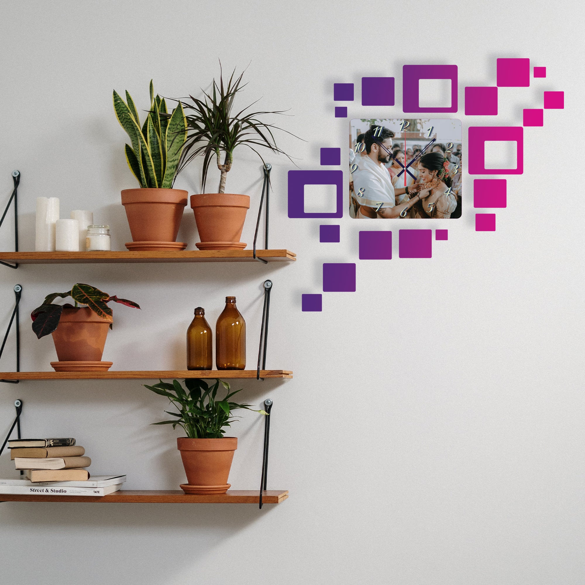 Adore Glow - Personalized Acrylic Photo Wall Clock – Uniknot