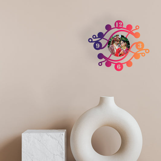 Enchanted Hour - Personalized Acrylic Photo Wall Clock