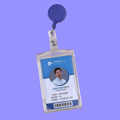 Staff ID Card with Yo-Yo Clip – Sleek, Secure & Convenient