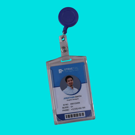 Staff ID Card with Yo-Yo Clip – Sleek, Secure & Convenient