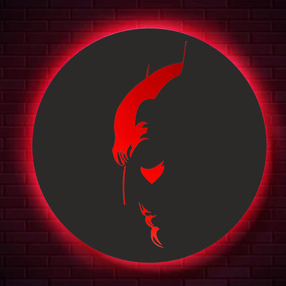 Batman Face LED Wall Light – Superhero Neon Wall Decor Lamp