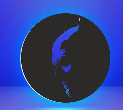 Batman Face LED Wall Light – Superhero Neon Wall Decor Lamp