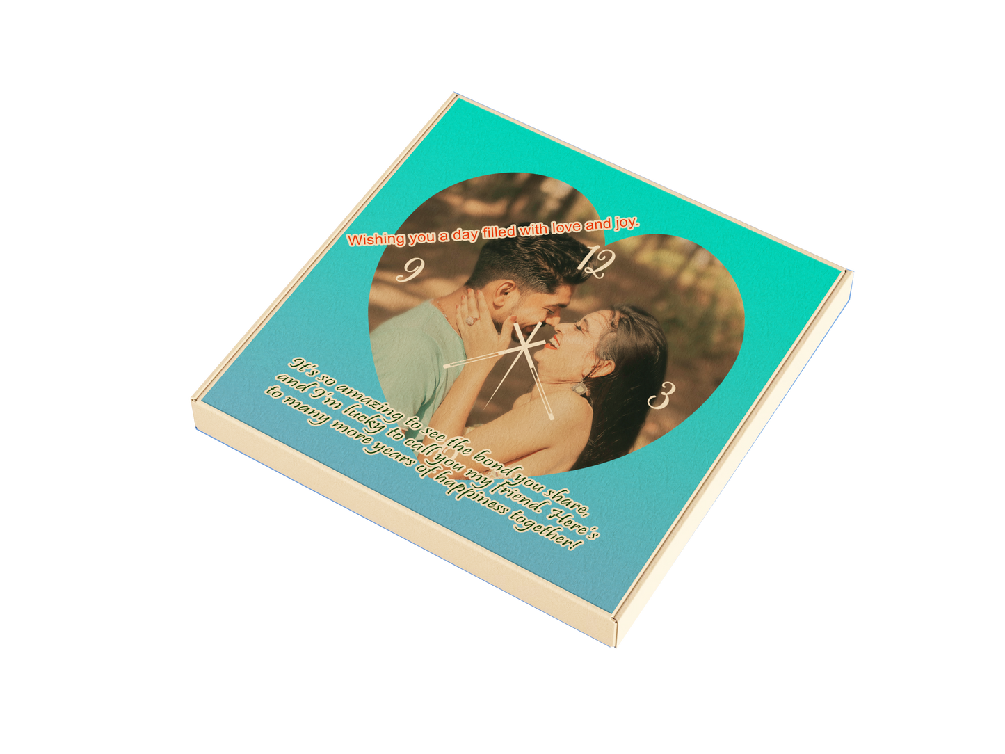 Heart line - Personalized Acrylic Photo Wall Clock