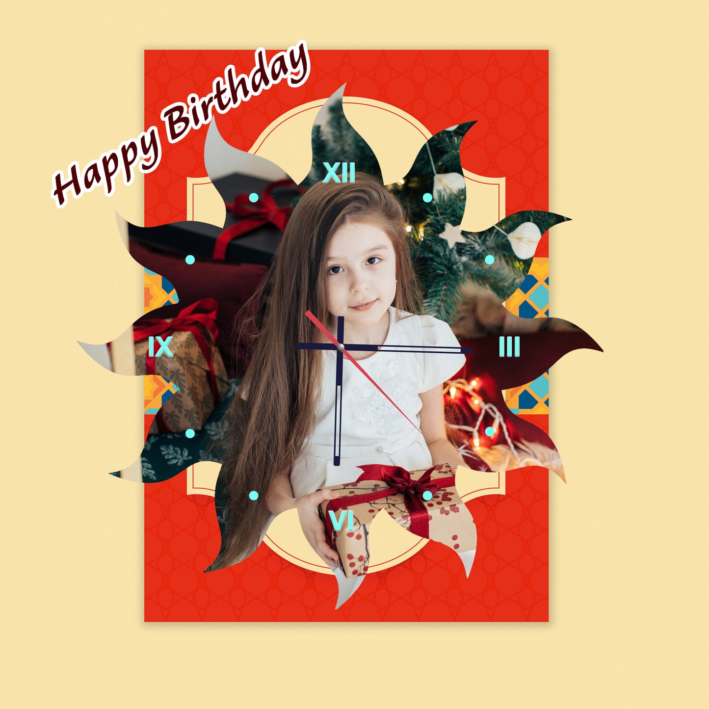 Sun Dew - Personalized Acrylic Photo Wall Clock