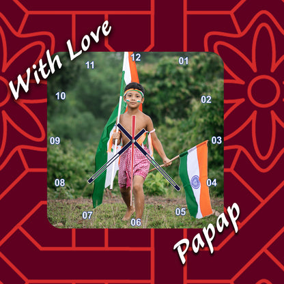 Tickle Joy - Personalized Acrylic Photo Wall Clock