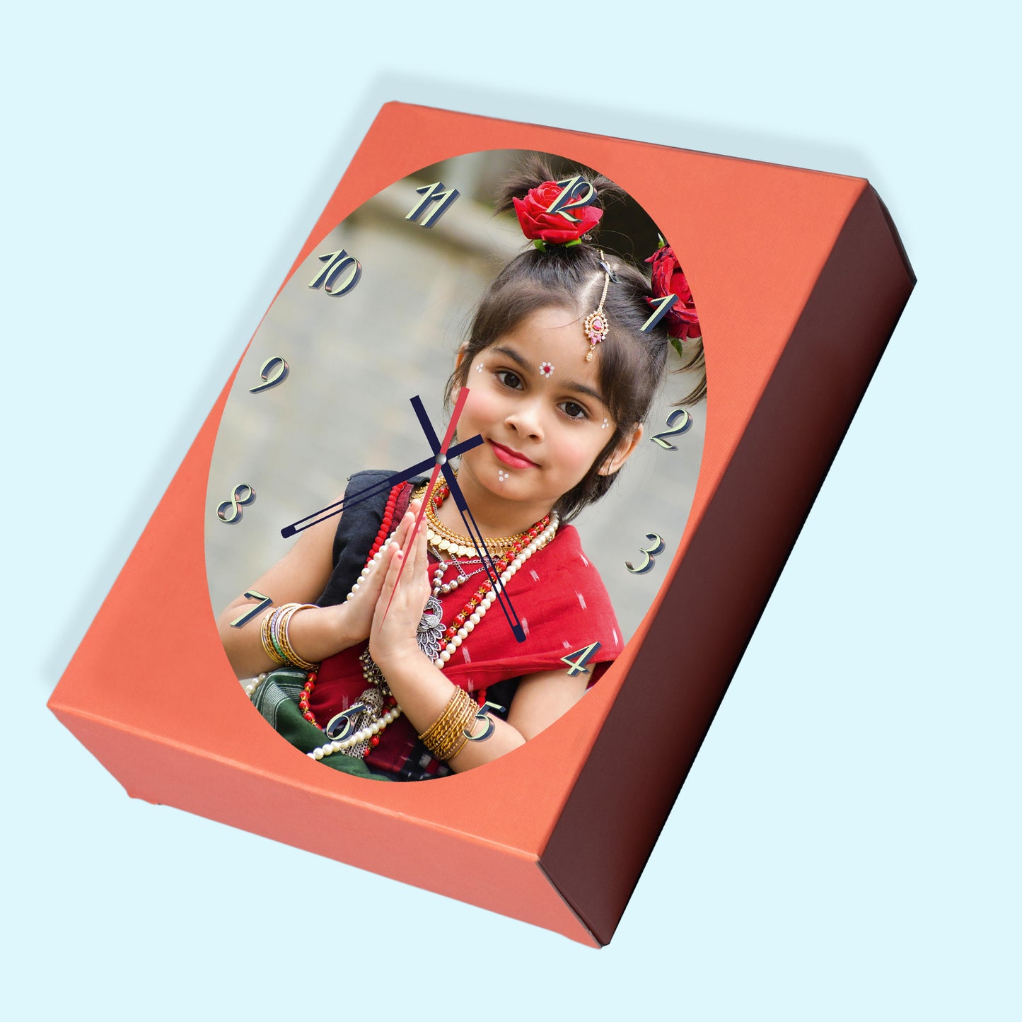 Velvet Vow - Personalized Acrylic Photo Wall Clock