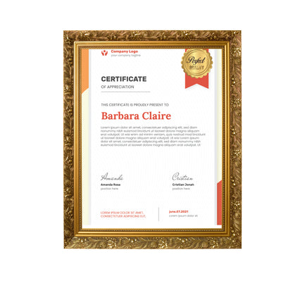 Certificate with Frame