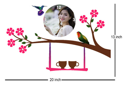 Blossom Hue - Personalized Acrylic Photo Wall Clock