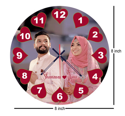 Amora - Personalized Acrylic Photo Wall Clock