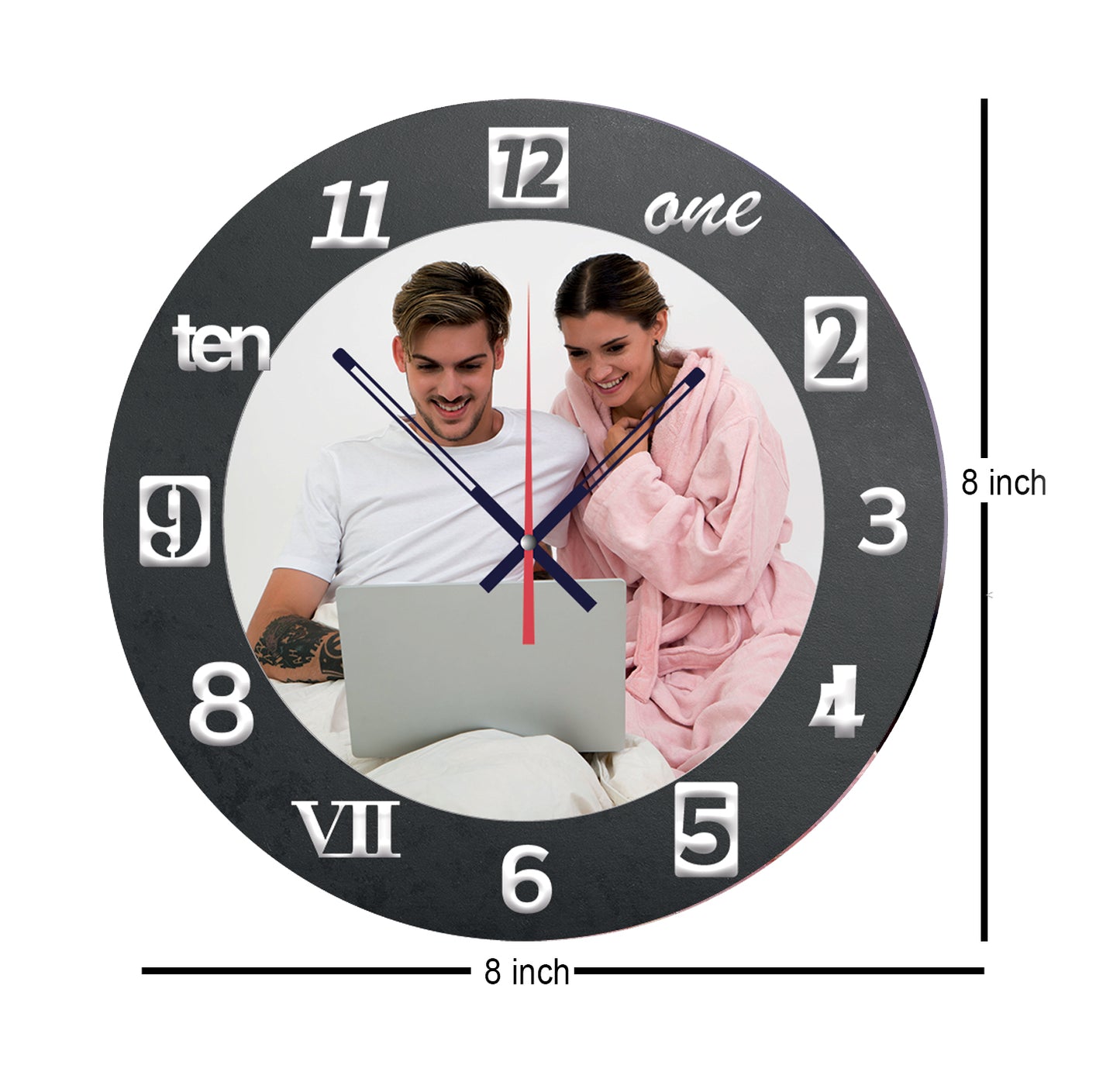 Zest Clock - Personalized Acrylic Photo Wall Clock