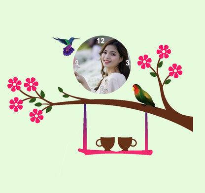 Blossom Hue - Personalized Acrylic Photo Wall Clock